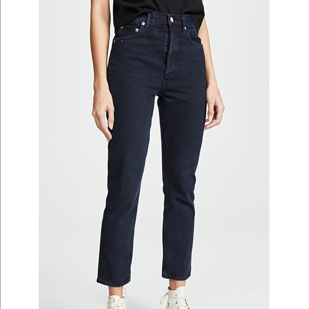 Agolde Riley straight crop high rise jeans